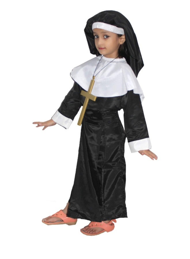 كاكو فانسي دريسيس زيّ الراهبة المساعدة للمجتمع من كاكو فانسي دريسز، ثوب الراهبة الكاثوليكية للفتيات - أسود وأبيض، من 14 إلى 17 سنة، بوليستر - Image 2